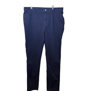 Mens Navy Slim Fit Chino Pants By Spoke Size 34R Cotton Blend Tailored Look For